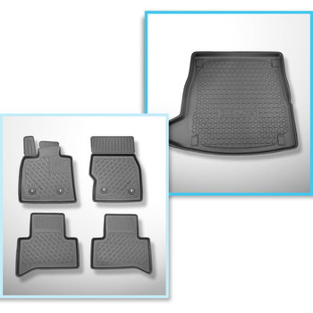 Sats bagagerumsmatta och bilmattor TPE PREMIUM måttillverkade till: Alfa Romeo S