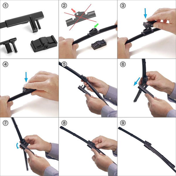 Vindrutetorkarblad till BMW X5 E70 SAV (11.2006-09.2011) - platta torkarblad