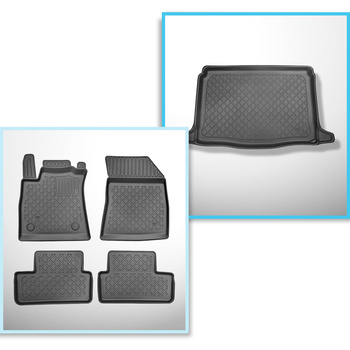 Sats bagagerumsmatta och bilmattor TPE måttillverkade till: Renault Megane IV Ko