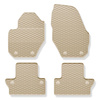 Gummimattor till bil Volvo S60 II Sedan (2010-2019) - beige - 4 st.