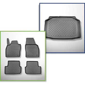 Sats bagagerumsmatta och bilmattor TPE måttillverkade till: Audi A1 GB Sportback