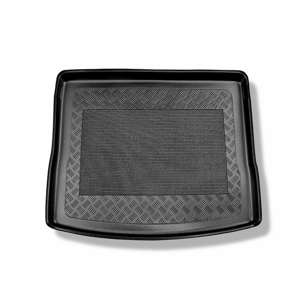 Bagagerumsmattor till Skoda Karoq SUV (11.2017-....) - övre bagagerum; med fullstort reservhjul; rörligt golv i översta läget