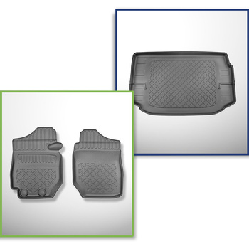Sats bagagerumsmatta och bilmattor TPE måttillverkade till: Suzuki Jimny II GJ S