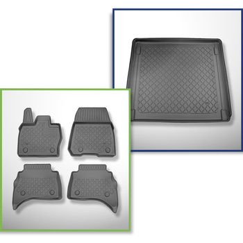 Sats bagagerumsmatta och bilmattor TPE måttillverkade till: Land Rover Range Rov
