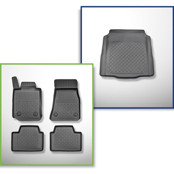 Sats bagagerumsmatta och bilmattor TPE måttillverkade till: BMW Serie 3 G20, M3 