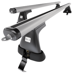 Taklasthållare till Skoda Octavia mk II Kombisedan (2009-2012) - silver takräcke - takhållare -utan fästelement - Aluminium