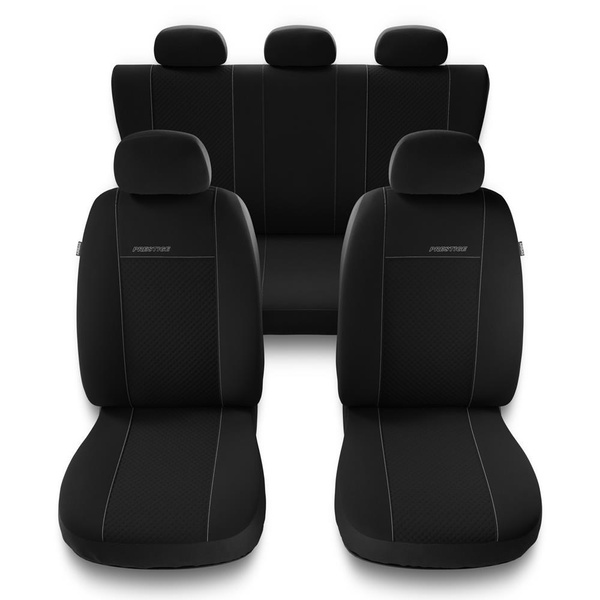 Universella sätesöverdrag till Renault Modus (2004-2012) - svart