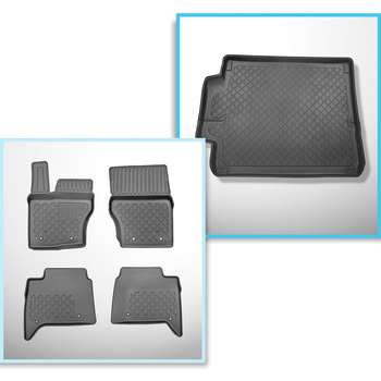 Sats bagagerumsmatta och bilmattor TPE måttillverkade till: Land Rover Discovery