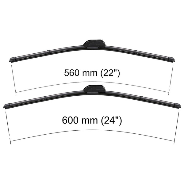 Vindrutetorkarblad till Toyota Land Cruiser J100, J200 SUV (01.1998-2021) - platta torkarblad