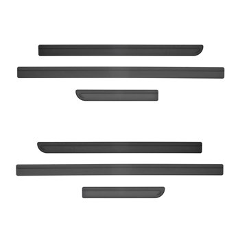 Svarta sidolister till bil Volkswagen Multivan T5 Skåpbil (2004-2015) - (långt a