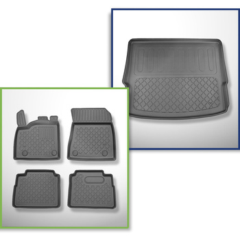 Sats bagagerumsmatta och bilmattor TPE måttillverkade till: Nissan X-Trail IV (T