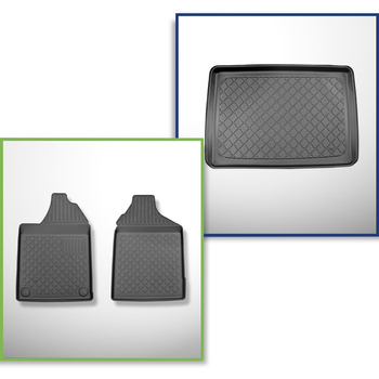 Sats bagagerumsmatta och bilmattor TPE måttillverkade till: Aixam City Kombikupé