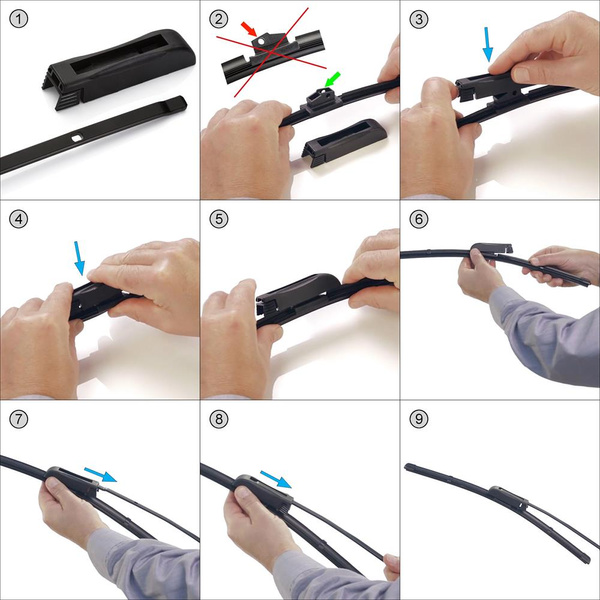 Vindrutetorkarblad till Renault Scenic II Minibuss (12.2004-04.2009) - platta torkarblad