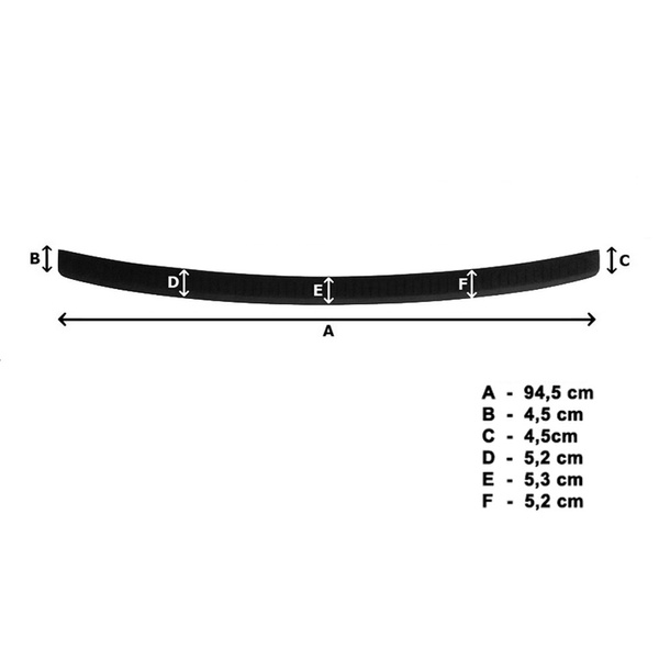 Svart list för bakre stötfångare till Hyundai i10 Kombikupé (2017-2019)