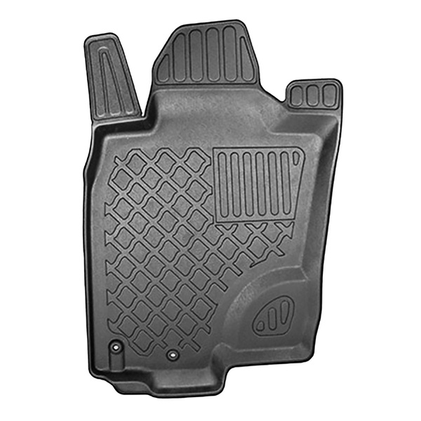 Tpe-mattor till Nissan Navara NP300 Pick-Up (12.2015-10.2022) - fästkrokar i golvet