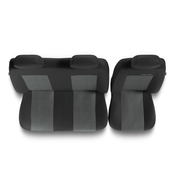 Universella sätesöverdrag till Citroen Berlingo I, II, III (1996-....) - Typ 2 (grå)