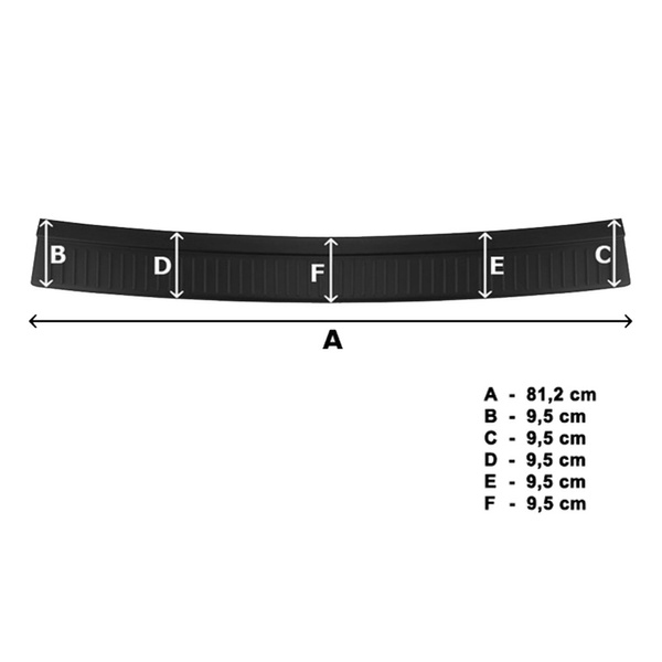 Svart list för bakre stötfångare till Hyundai i10 Kombikupé (2020-....)