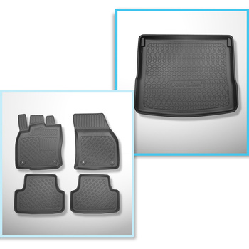 Sats bagagerumsmatta och bilmattor TPE PREMIUM måttillverkade till: Cupra Ateca 