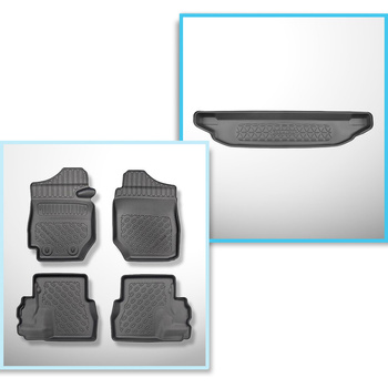 Sats bagagerumsmatta och bilmattor TPE PREMIUM måttillverkade till: Suzuki Jimny