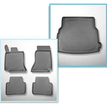 Sats bagagerumsmatta och bilmattor TPE PREMIUM måttillverkade till: Mercedes-Ben