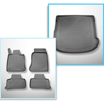 Sats bagagerumsmatta och bilmattor TPE PREMIUM måttillverkade till: Mercedes-Ben