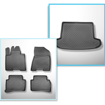 Sats bagagerumsmatta och bilmattor TPE måttillverkade till: Hyundai Tucson II SU