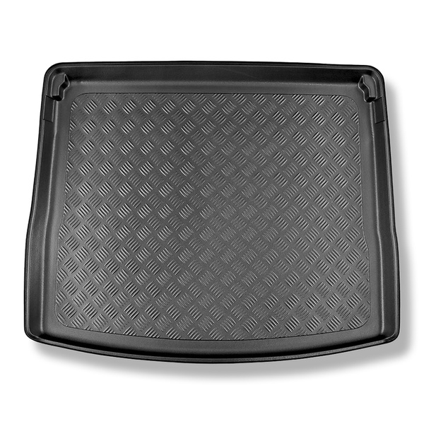 Bagagerumsmattor till Skoda Karoq SUV (11.2017-....) - övre bagagerum; med fullstort reservhjul; rörligt golv i översta läget