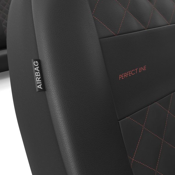 Universella sätesöverdrag till Opel Corsa B, C, D, E, F (1993-....) - röd