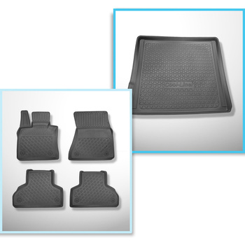 Sats bagagerumsmatta och bilmattor TPE PREMIUM måttillverkade till: BMW X5 F15 S