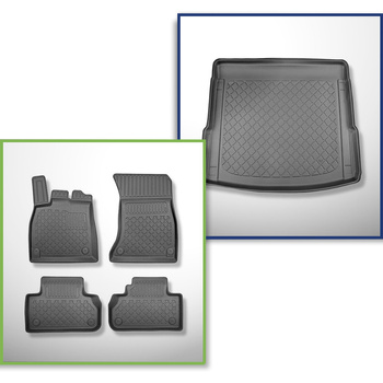 Sats bagagerumsmatta och bilmattor TPE måttillverkade till: Audi Q5 II FY SUV (0