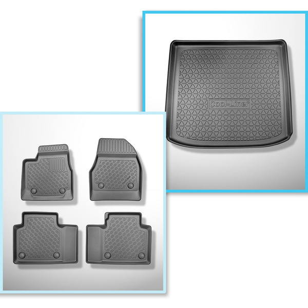 Sats bagagerumsmatta och bilmattor TPE PREMIUM måttillverkade till: Aiways U5 SUV (12.2020-....)