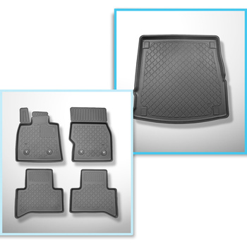 Sats bagagerumsmatta och bilmattor TPE måttillverkade till: Alfa Romeo Stelvio 9