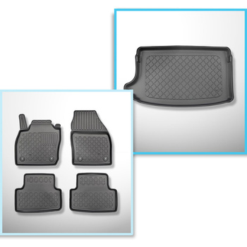 Sats bagagerumsmatta och bilmattor TPE måttillverkade till: Volkswagen T-Cross C