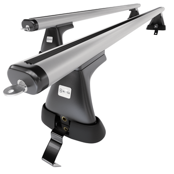 Taklasthållare till Skoda Octavia mk II Kombisedan (2009-2012) - silver takräcke