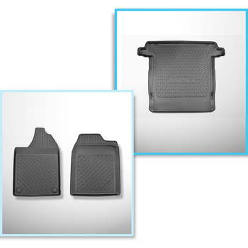 Sats bagagerumsmatta och bilmattor TPE PREMIUM måttillverkade till: Aixam Crossl