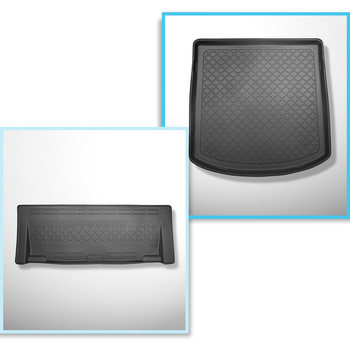 Sats bagagerumsmatta och bilmattor TPE måttillverkade till: Volkswagen Touran I 