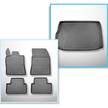 Sats bagagerumsmatta och bilmattor TPE måttillverkade till: Opel Astra L (VI) Ko