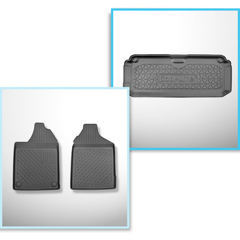 Sats bagagerumsmatta och bilmattor TPE PREMIUM måttillverkade till: Aixam Miniau