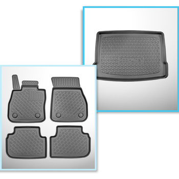 Sats bagagerumsmatta och bilmattor TPE PREMIUM måttillverkade till: BMW Serie 1 