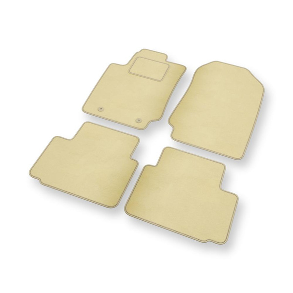 Velourmattor till Ford Ranger V Pick-Up (2012-2023) kort version - beige