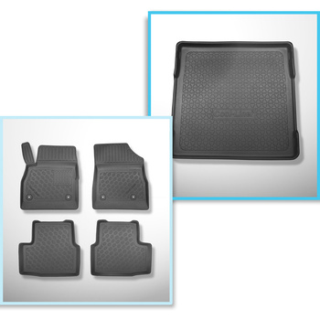 Sats bagagerumsmatta och bilmattor TPE PREMIUM måttillverkade till: Opel Astra K