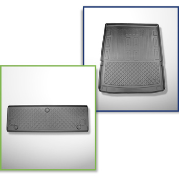 Sats bagagerumsmatta och bilmattor TPE måttillverkade till: Volkswagen Caddy V M