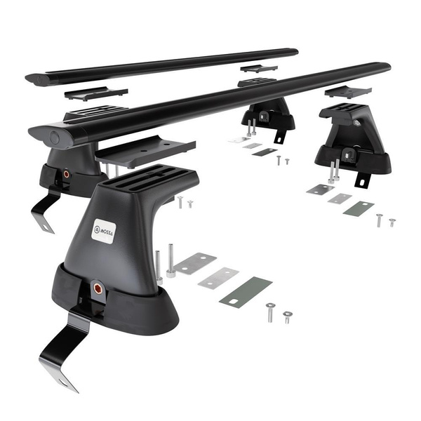 Taklasthållare till Fiat Bravo Kombikupé (2007-2014) - svart takräcke - takhållare - utan fästelement - Aluminium