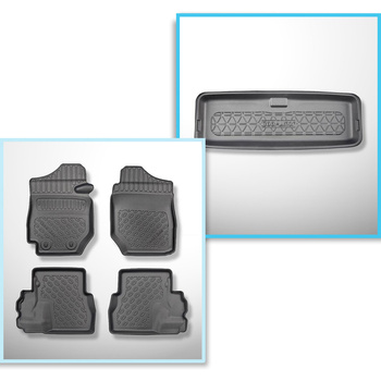 Sats bagagerumsmatta och bilmattor TPE PREMIUM måttillverkade till: Suzuki Jimny