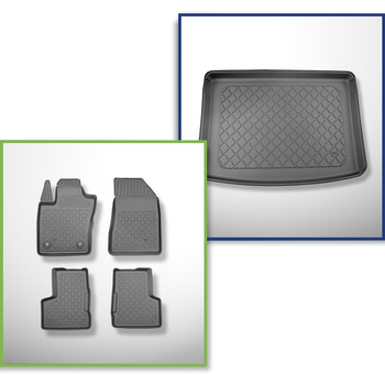 Sats bagagerumsmatta och bilmattor TPE måttillverkade till: Jeep Renegade 4xe Pl