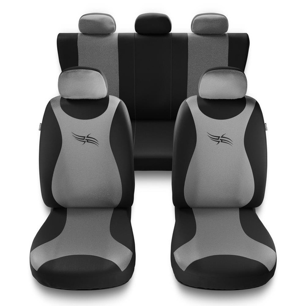 Universella sätesöverdrag till Citroen C3 Aircross I, II (2017-....) - silver