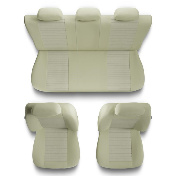 Universella sätesöverdrag till Dacia Duster I, II, III (2010-....) - Typ 1 (beige)