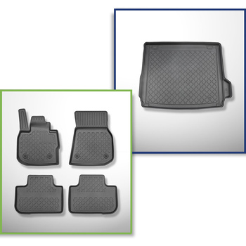 Sats bagagerumsmatta och bilmattor TPE måttillverkade till: BMW iX3 G08 SUV (01.