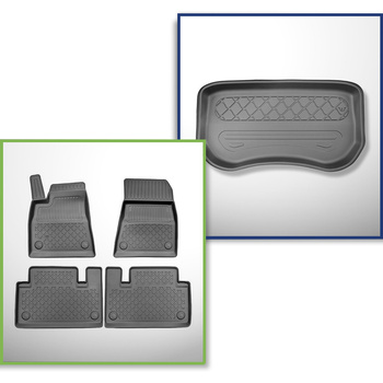 Sats bagagerumsmatta och bilmattor TPE måttillverkade till: Tesla Model 3 Sedan 