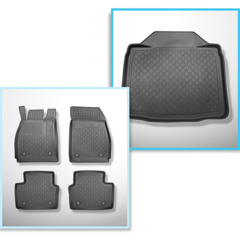 Sats bagagerumsmatta och bilmattor TPE måttillverkade till: Opel Insignia A Komb